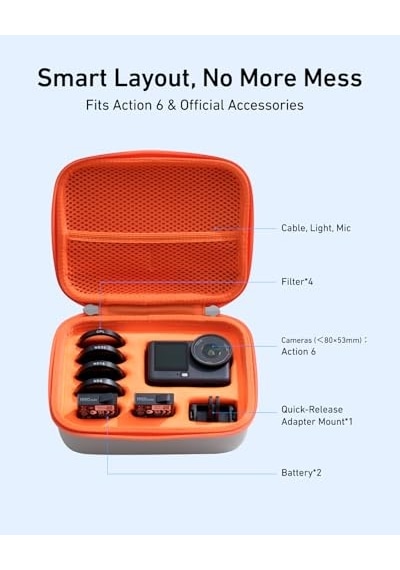Osmo Action 6 İçin Taşıma Çantası Grey , Disadv Series For Djı Osmo Action 6