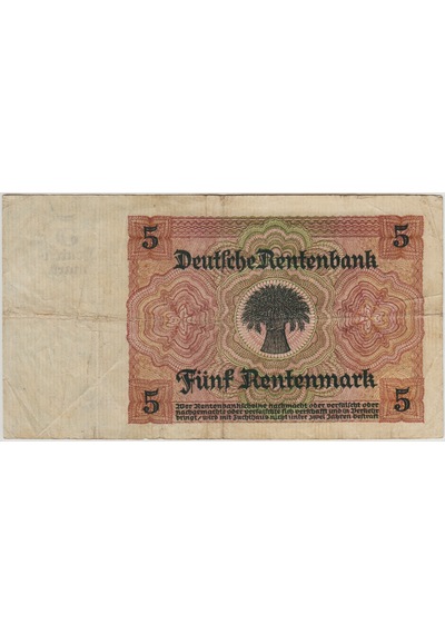 Almanya 5 Rentenmark 1926 Çok Temiz.