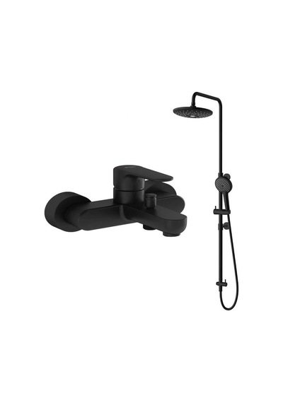 Artema Root Round A4579836 Banyo Batarya VitrA Joy 3C Mat Siyah Tepe Duş Seti Mat Siyah
