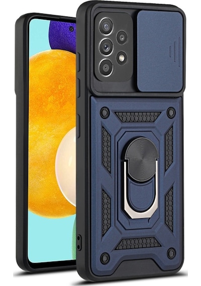 Nihcase Samsung Uyumlu Galaxy A32 4g Kılıf Magnetik Standlı Kamera Korumalı Slide Sürgülü Cover Kapak