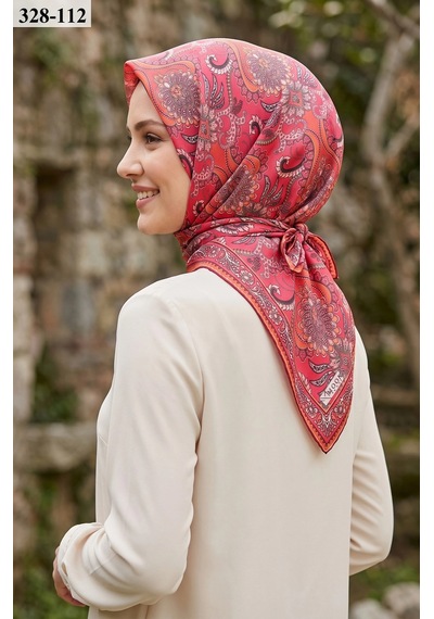 Moonscarfs Moonscarf Soft Pamuk Eşarp Mercan 328-112 Çok Renkli