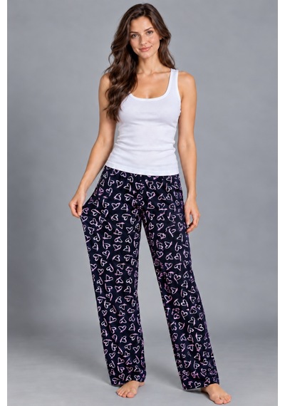 Fit Women Kadın Trend Günlük Bluz Beyaz Desenli Pijama Takımı