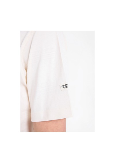 Jack & Jones Jorrıvıera Blank Tee Ss Crew Neck Ekru