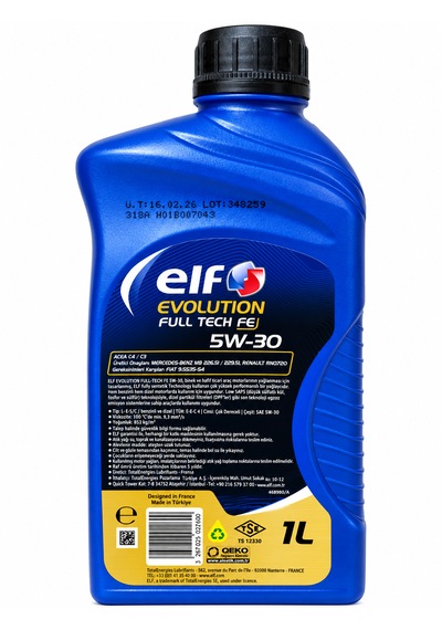 Elf Fulltech FE 5W-30 Motor Yağı 12 x 1 L