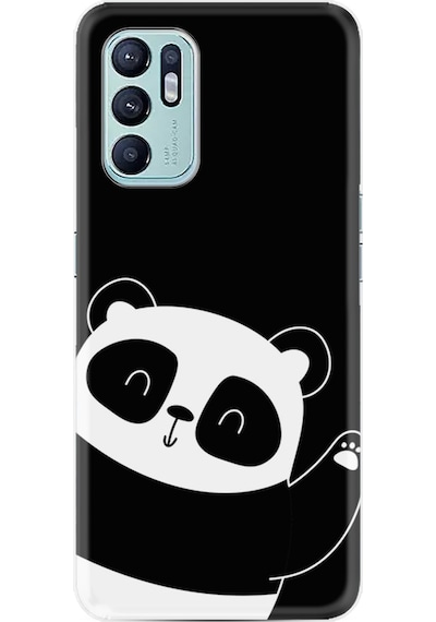 Oppo Reno 6 Kılıf Silikon Desen Özel Seri Bay Bay Panda 1784