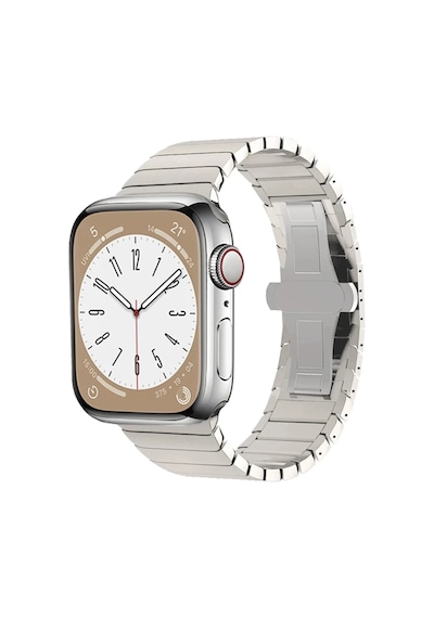 Apple Watch 42mm Uyumlu Kr413 Fine Steel Kordon - Yıldız Işığı