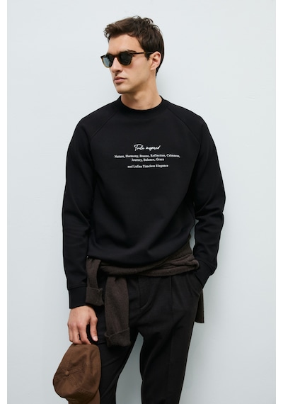 Lufian Cole Erkek Sweatshirt Siyah Siyah 112030199100100