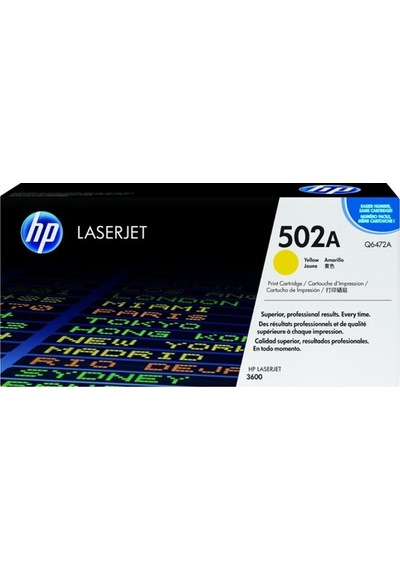 Hp 502A-Q6472A Sarı Toner Hp 3600