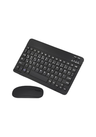 Hubrendy  Bluetooth Klavye Mouse Seti Taşınabilir Wireless Bilgisayar Aksesuarı