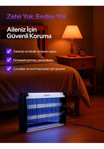Elektrikli Uv Sinek Öldürücü Zincirli Askılı Sinek Tuzağı Elektrikli Sivrisinek Kovucu
