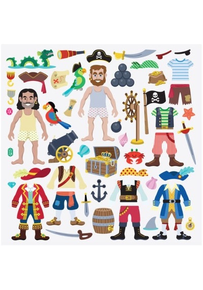 Melissa And Doug Kabartmalı Tak Çıkar Çıkartma Seti Korsanlar