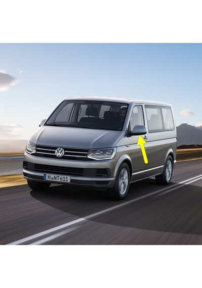 VW Transporter 2016-19 Sol Dikiz Ayna Alt Kapağı Siyah 7E1857603B