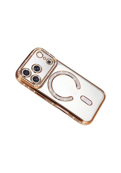 Joko - 893 - Apple iPhone Uyumlu 17 Pro Joke Simli Magneticsafe Kılıf - Csmo-tex - - Turuncu