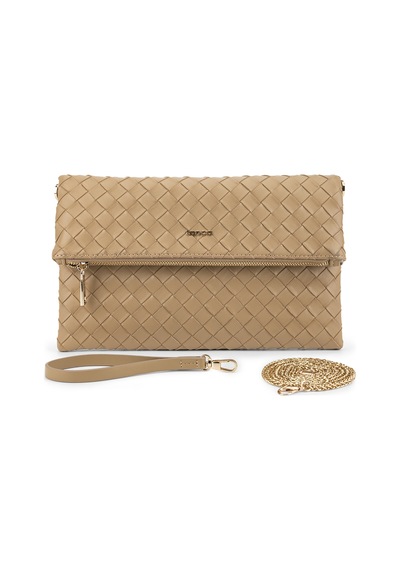 Tamer Tanca Kadın Suni Deri Vizon Clutch Çanta 921 7482-b Bn Cnt Sk26-27 Vızon Orgu