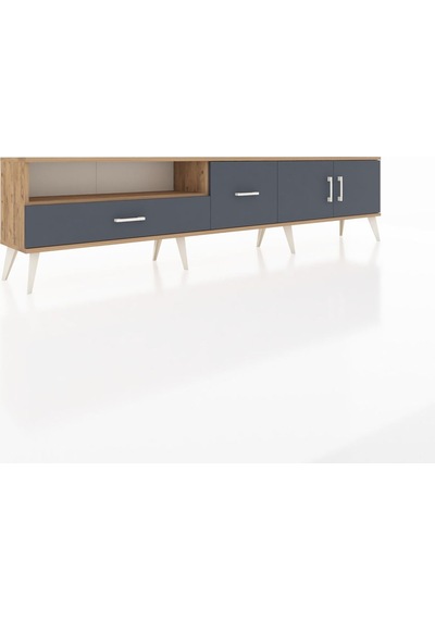 Arges Tv Ünitesi 2 Raflı 2 Çekmeceli 2 Kapaklı 220x30x51 Çam-antrasit Antrasıt/antrasıt - Atlas Çam Arges Tv Ünitesi 2 Raflı 2 Çekmeceli 2 Kapaklı 220x30x51 Çam-antrasit Antrasıt/antrasıt - Atlas Çam