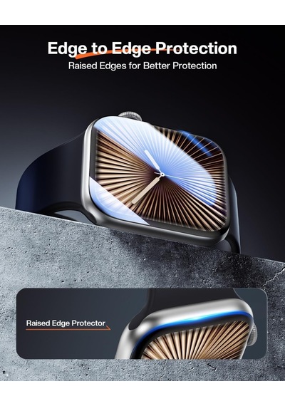 Apple Uyumlu Watch 10 Serisi 42mm Polymer Nano Ekran Koruyucu + Kolay Uygulama Aparatlı