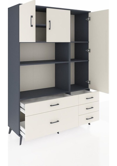 Hyperion Dolap 7 Raflı 5 Çekmeceli 3 Kapaklı 132x44x195 Antrasit-aytaşı/aytaşı Aytası/aytası Hyperion Dolap 7 Raflı 5 Çekmeceli 3 Kapaklı 132x44x195 Antrasit-aytaşı/aytaşı Aytası/aytası