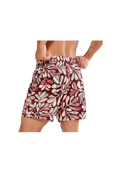 Speedo Print Leis Erkek Şort Mayo Bordo