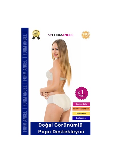 Form Angel Korse Doğal Görünüm Sağlayan Dolgunlaştırıcı Toparlayıcı Popo Dolgulu Destekleyici Korse - 1 Adet Siyah