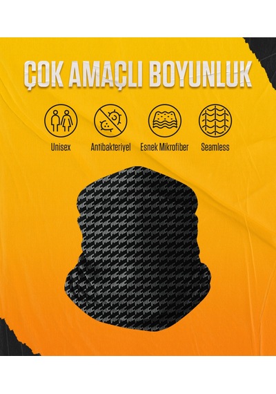 Musclecloth Çok Amaçlı Boyunluk Mc Logo Siyah