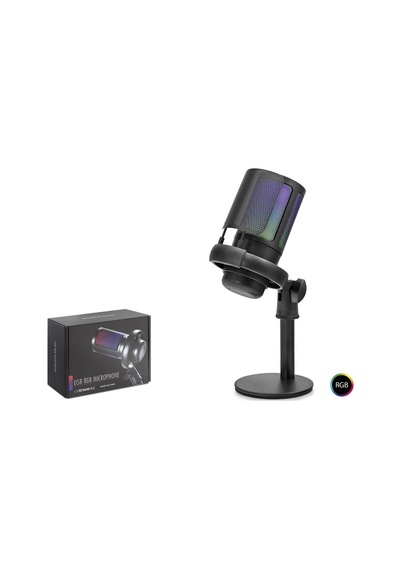 Profesyonel Rgb Mikrofon 192 Khz / 24 Bit Kondenser Kayıt Seti Type-c - Siyah Me6sb