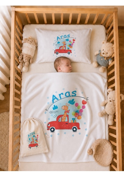 Pia Baby Erkek Bebek İsimli Hastane Çıkışı 6 Parça Tulum Şapka Eldiven %100 Pamuk Hediye Seti 2008tybk0x Krem