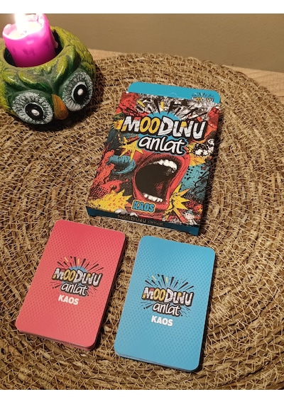 Moodunu Anlat Oyunu Kaos - Kese Hediyeli 50 Kart Eğlenceli Kart Oyunu