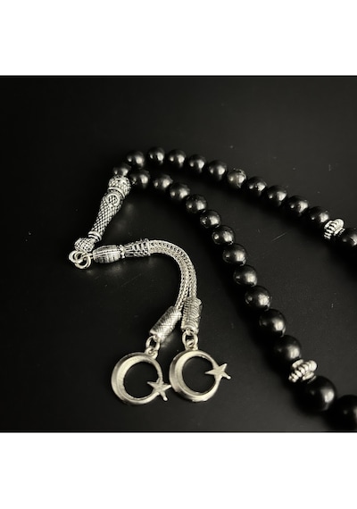 Yıldız Doğal Taş Shungite 8mm 33lük Doğal Taş Tesbih