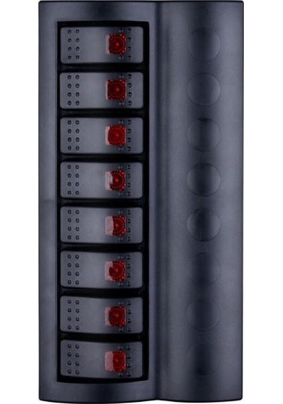 8'li Switch Panel Işıklı Ve Otomatik Sigortalı