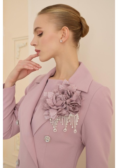 Senna Rose Stone Dress Pudra Pudra