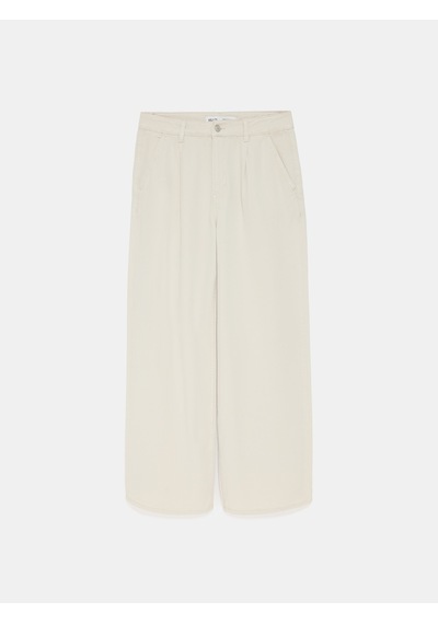 Dilvin 72319 Pileli Dökümlü Kumaş Pantolon-taş