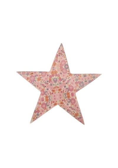 Vitale Şiva Çiçek Desenli Dekoratif Yıldız Pembe 25X4 Cm Ak.Fq001