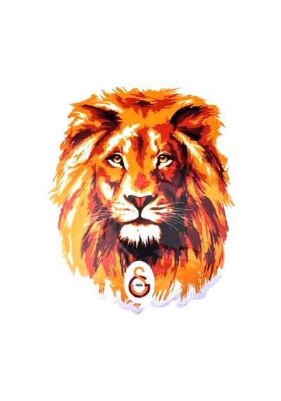 Galatasaray Aslan Büyük Sticker 40x50cm Orijinal Lisanslı Ürün Çok Renkli