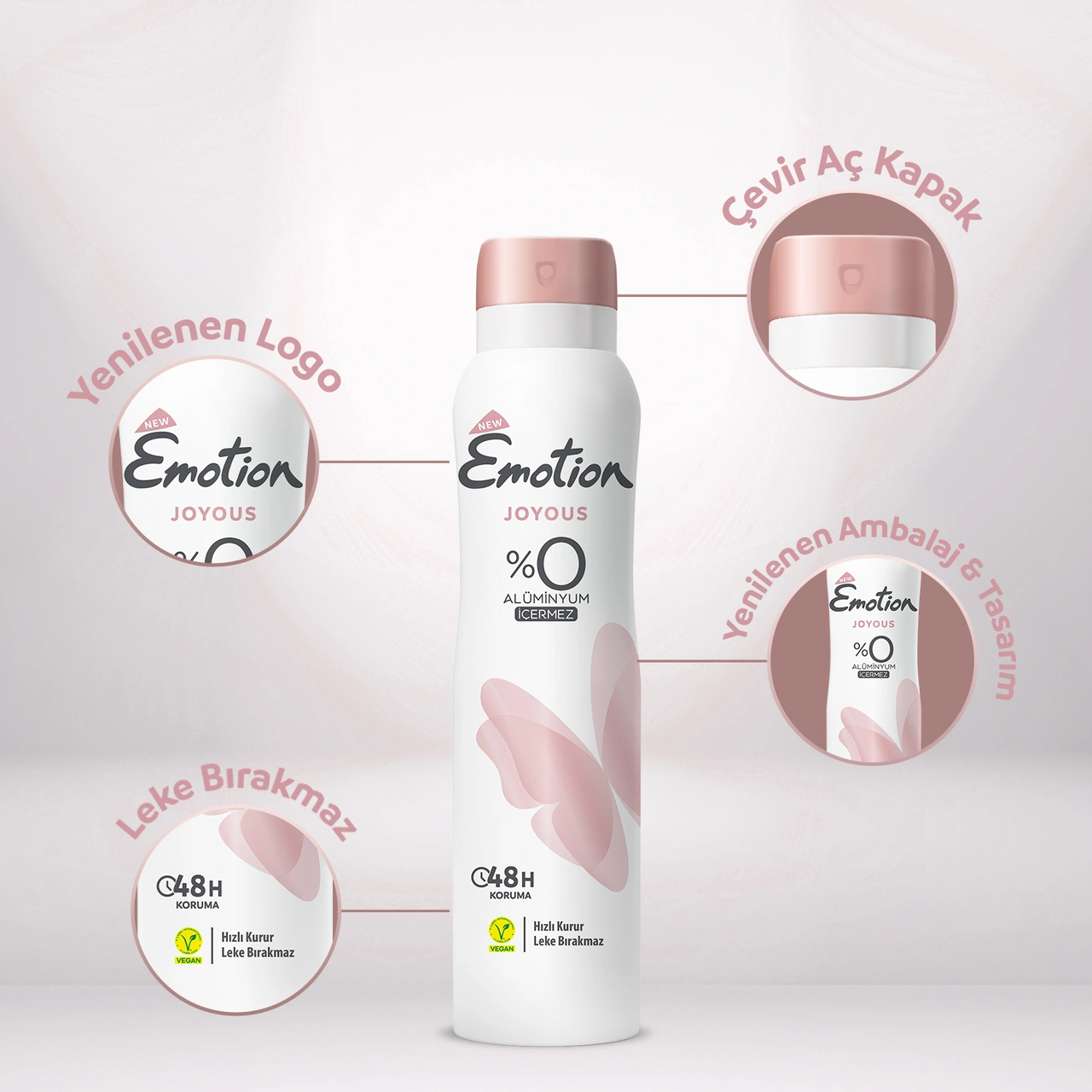 Emotion Joyous Kadın Deodorant 4x150 Ml