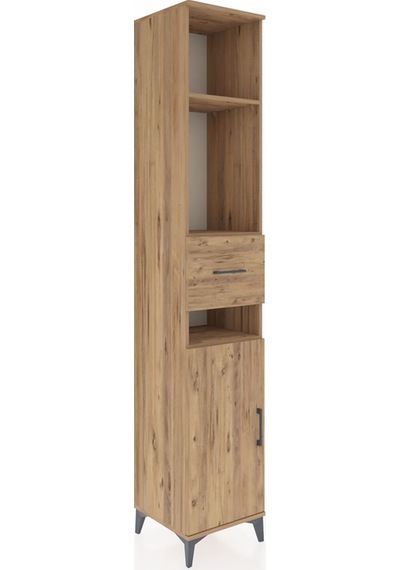 Hyperion Dolap 4 Raflı Tek Çekmeceli Tek Kapaklı 44x44x243 Ça... Çam Hyperion Dolap 4 Raflı Tek Çekmeceli Tek Kapaklı 44x44x243 Ça... Çam