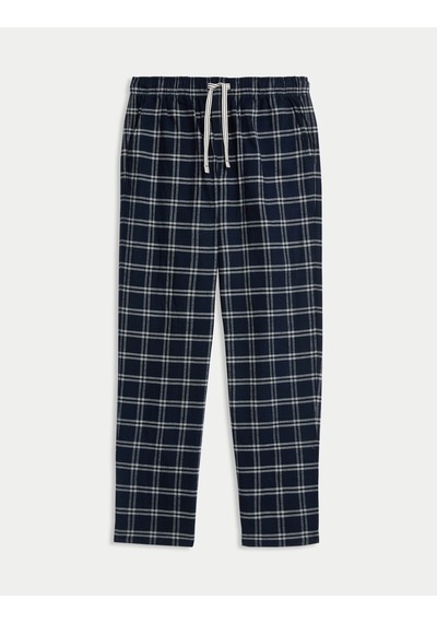 Marks & Spencer Çizgili %100 Pamuk Pijama Altı T07005125 Lacivert