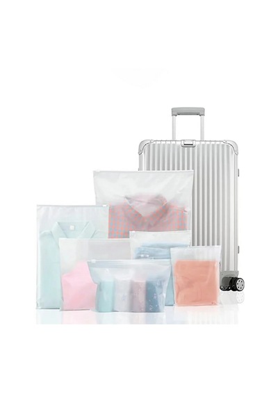20 X 20 Cm Fermuarlı Buzlu Kargo Poşeti -130mikron 10 Adet Valiz Ve Dolap Içi Düzenleyici Buzlu 10