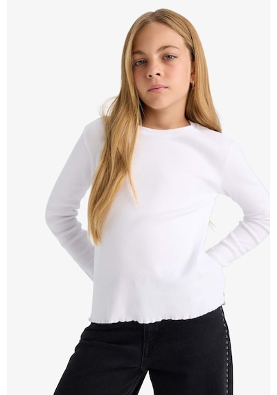 Defacto Kız Çocuk Bisiklet Yaka Basic Düz Fitilli Kaşkorse Uzun Kollu Okul Tişörtü B2387a825auwt34 Beyaz Defacto Kız Çocuk Bisiklet Yaka Basic Düz Fitilli Kaşkorse Uzun Kollu Okul Tişörtü B2387a825auwt34 Beyaz