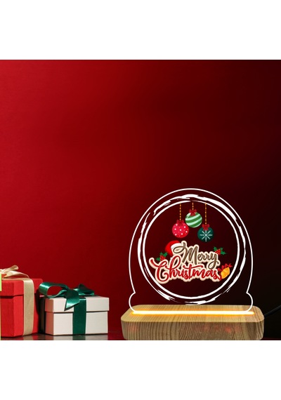 Yılbaşı Temalı Hediye 4 Masa Üstü Işıklı