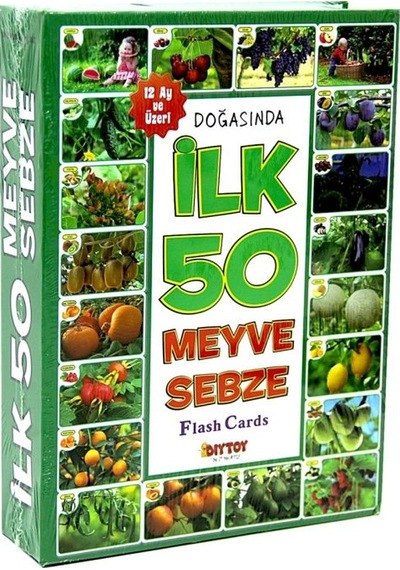 Eğitici Kartlar İlk 50 Meyve Sebze