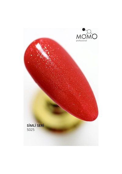 Momo Professional Kalıcı Oje S025 Simli Canlı Kırmızı 4 Ml