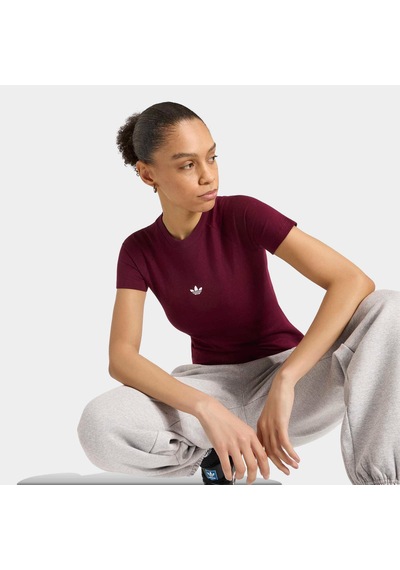Adidas Essentials Kadın Bordo Tişört Kr3593
