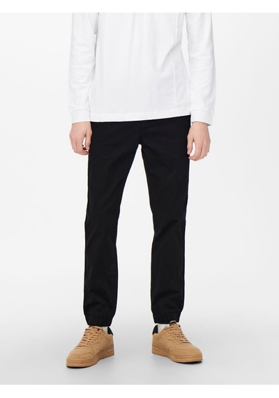 Only & Sons Onscam Aged Cuff Chino Pk 9626 Erkek Siyah Pantolon - 22019626 Siyah