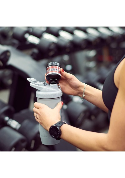 Whey2go Siyah Protein Tozu Saklama Kabı 50 G - Bpa İçermeyen Çalkalayıcı Şişe Hunisi, Whey Protein Tozu + Protein Shakes İçin 110 Ml, Dc Comics Batman Erkekler İçin Hediyeler Siyah