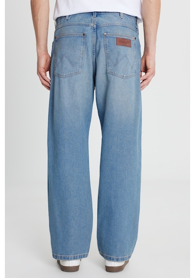 Wrangler Pamuk Loose Fit Rahat Kesim Cepli Jean Kot Denim Pantolon Mavi