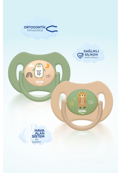 Wee Baby Duo Simetrik Uçlu Emzik 6-18 Ay No:2