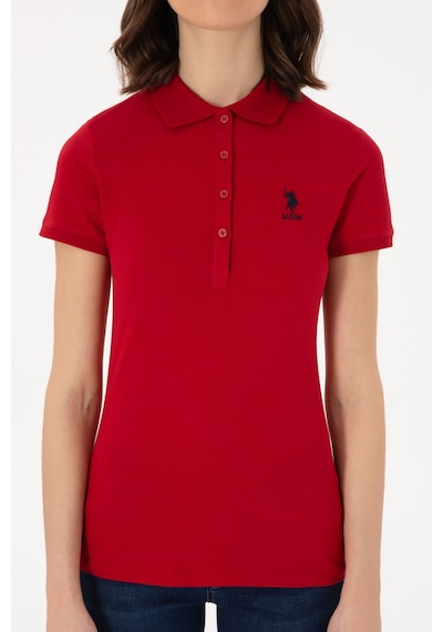 U.S. Polo Assn. Kadın Kırmızı Basic Polo Yaka Tişört 50300896-VR171