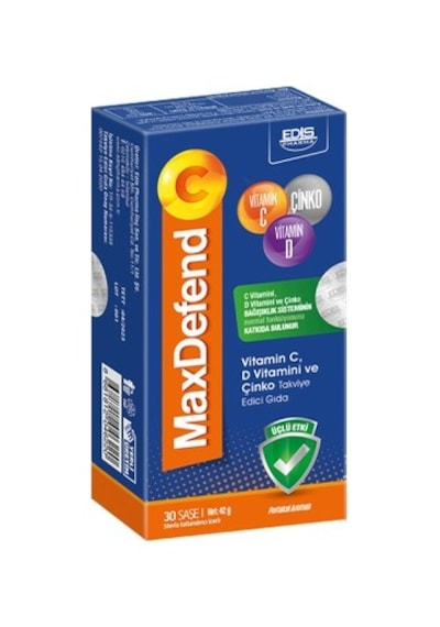 Maxdefend Vitamin C Vitamin D Çinko 30 Şase