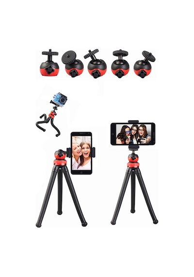 30 Cm Esnek Masaüstü Tripodu Ahtapot Fotoğraf Makinesi Tutucu Telefon Tutucu Tripot