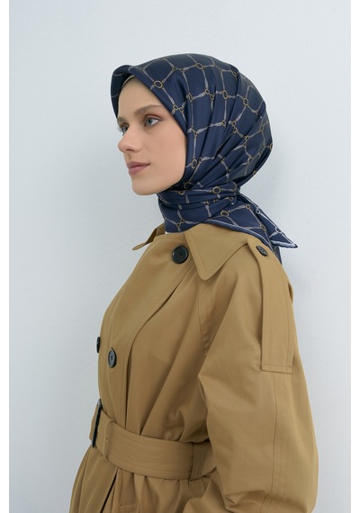 Armine Saf İpek Sura Eşarp-2026 İlkbahar-yaz- 953800d Lacivert
